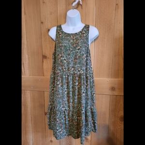 Old Navy Green Floral Dress